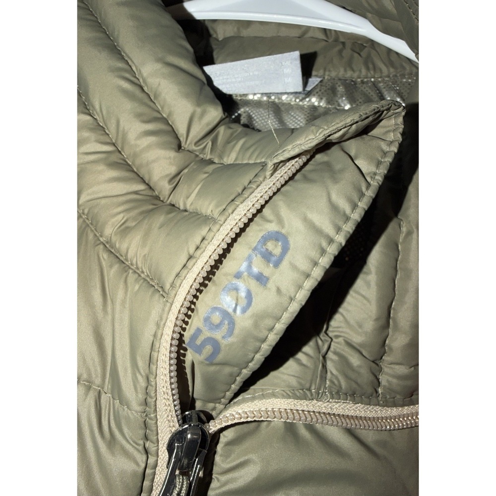 Columbia Down Puffer Jacket Mens Medium Green Full Zip - Picture 4 of 7